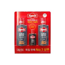 독일 Alpecin 알페신 카페인샴푸l C1 250ml x2개 + 리퀴드 두피활성 영양액 75ml 실리콘무첨가 남성용 탈모샴푸