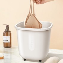 미니세탁기 여행용 한달살기 숙소 속옷 양말 수건 양동이가있는 세탁기 휴대용 세탁기 학생, 하얀