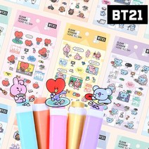 BT21 방탄 캐릭터 다꾸 폴꾸 용품 꾸미기 스티커 2P, 슈키
