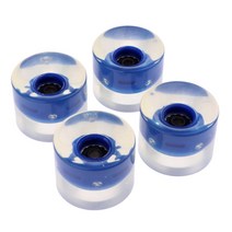 4pcs 60mm 라이트 업 플래시 스케이트 보드 롱 보드 휠 78A 베어링 코어 포함, PU, 다크 블루