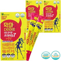 악마다이어트 14포 오늘부터 효과좋은 다이어트보조제 레몬맛 속편한다이어트 후덜덜 술살빼기 탄수화물커팅제, 가르시니아[레몬]14포x3 (6주분)