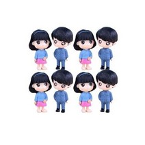 MAME 검정머리 피규어 2종 x 4p 세트 JT1369, 혼합색상