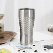 스테인리스 다이아몬드 이중 스텐컵 450ml