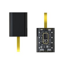 차박파워뱅크 차량용 배터리 인산철 대용량 미니 보조베터리 휴대용 20000mAh 충전기 빠른 외부 배터리 LED, 03 black_01 20000mah