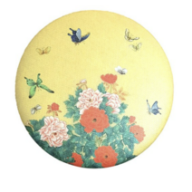 디자인가안채 양면손거울 모란도 75 x 75 mm, 혼합 색상, 2개