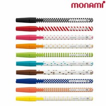 모나미 153 스틱팝 0.5mm 10가지 색상 낱개 필기용볼펜 펜 문구, 종류:로즈애플