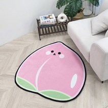 모두의러그 과일 디자인 복숭아 포인트 러그 100원형