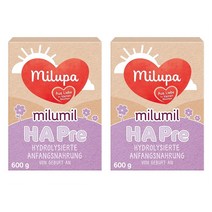 Milupa PRE HA 분유 600g 2팩 만0세 이상 스타팅 밀크 Starting milk Pre HA Milumil from birth 600 g