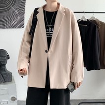 년 춘추 캐주얼 양복 남자 한판 루즈핏 멋쟁이 저고리 ins 트렌드카드 항풍 양복 코트