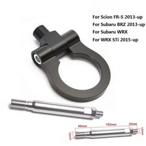 EPMAN Jdm 자동차 빌렛 알루미늄 나사 부착 전면 후면 자동 견인 후크 링 키트 스바루 WRX/WRX BRZ EP-RTPH016278158, Black