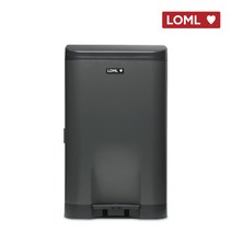 LOML 냄새차단 쓰레기통 페달 휴지통 29L 대용량, 그레이
