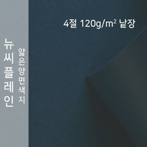 뉴씨플레인 종이문화 얇은 양면색지 120g 4절 낱장 1매 No.66 슬레이트블루, 1장