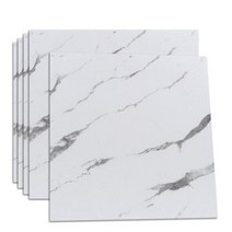 1020pcs 자기접착제 타일 스티커 대리석 벽지 방수 비슬립 주방 Backsplash 껍, White+5pcs