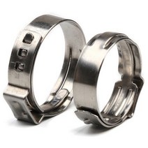 한귀클램프(505R)x10개 밴드폭 5mm 밴드두께 0.5mm SUS304 JIMKOO 짐쿡 가스 오일 호스밴드 연결 고압 호스링 스텐 밴드 클램프 자동차 오토바이, 10.9-505R(9.2~10.9mm)x10개