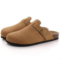 Comwarm 여성용 스웨이드 뮬 슬리퍼 보스턴 클로그 코르크 깔창 샌들 아치 지원 야외 비치 슬라이드 홈 슈즈 트렌드