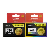 PG-740 + CL-741 TWIN (캐논잉크/검정+컬러잉크/트윈팩/표준용량), 검정+컬러, 6개