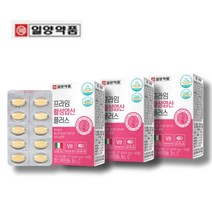 일양약품 프라임 특허받은 활성 엽산 플러스 60정 3박스 (6개월분) 비타민B6 B12, 세트