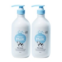 플로르드망 프레시밀크 우유 바디워시 1000ml 베이비파우더향, 2개