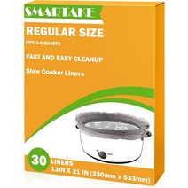 SMARTAKE 슬로우 쿠커 라이너 33 x 53.3cm(13 x 21인치) 일회용 요리 가방 쉬운 청소 비닐 봉투 2.8L(3, 01 30