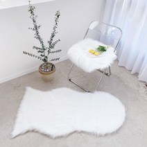인조 양털 러그 장모 퍼 털 미니 원형 양모 물세탁 워셔블 겨울 의자 매트 방석 카페트