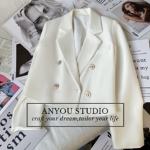 ANYOU 솔리드 더블 숏 자켓 25ADWT001