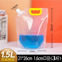 일회용 음료팩 스파우트 파우치 치어팩 업소용 육수보관팩 카페음료 포장 테이크아웃 밀봉팩, L.1500ml-1.6구경 + 100세트개