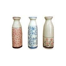 에브리데이쇼핑 키다리 독구리 3종 5.7xH18.5cm(350ml) 술보관용기 빨강코스모스 파란꽃 빨강꽃 주기 술병 술용기 키다리독구리+dpqmflepdl, 골라주세요@CM074_키다리독구리(빨강꽃)