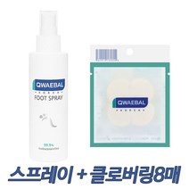 QWAEBAL 쾌발 스프레이150ml+냄새먹는쾌발Q 4매 발냄새 탈취, 1개