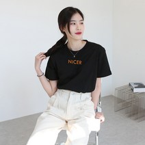 [당일출고] 코키코키 nicer 프린트 여성 반팔티 S~XL