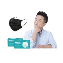 [100매] 숨쉬기 편한 김태균 마스크 국내생산 3중구조 MB필터 블랙 대형 (벌크포장), 대형 2개 (100매)   13800원