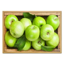 사과 그림 개업선물 집들이선물 인테리어 소품 돈들어오는그림, 01.유광_초록사과, [52x38cm]