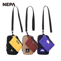 네파 공용 C-TR BLOCK 블락 더블 파우치 7HE7516, BLACK_199