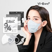 바이케어플러스 KF94 국내생산 2D 새부리형 4중 컬러 마스크 소형 대형 총 100매, 42.2D 에어핏_소형M_블랙_100매, 4개, 25개입