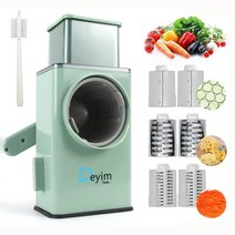 eyimtech 만능 채칼 도무스채칼 회전 다용도 채칼 슬라이서 야채 커터기, 그린