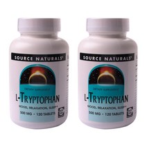 소스내츄럴스 L-트립토판 500mg 타블렛, 120개입, 2개