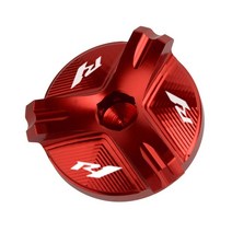 호환 오토바이부품 프레임 오토바이 CNC 엔진 오일 필러 캡 플러그 커버 야마하 YZF R1 R3 R6 1998-2020 2, 11 R1 Red