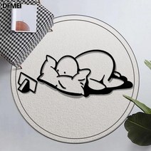 DFMEI 카펫 거실 원형 미끄럼 방지 담요 침실 침대 담요