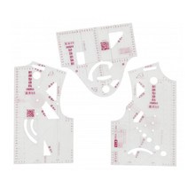 줄자 커팅 철자 1:5 작은 의류 인형 장난감 통치자 템플릿 디자인 플라스틱 패턴 측정 재단사 바느질 도구 3x 만들기
