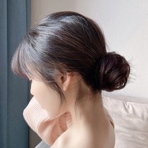 잇츠리빙샵 똥머리 가발 올림머리 곱창머리끈 똥머리 집게핀, 01_네츄럴 곱창가발, 블랙