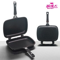 생선구이 냄새 없는 양면후라이팬 연기 냄새 태우는 깊은 양면팬 연기안나는 양면 구이팬, 5. 퀸센스 올비아 양면팬 특대(인덕션겸용), 1개