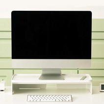 사무실 낮은 모니터 받침대 거치대 아이맥 모니터다이 모니터스탠드 직장인필수품 컴퓨터모니터받침대, 블랙