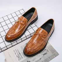 캐주얼 신발 럭셔리 악어 가죽 신발 남성 보우 캐주얼 로퍼 Man Zapatos De Hombre 슬립 운전 신발 남자 매일 신 남자로퍼신발 남자로퍼신발