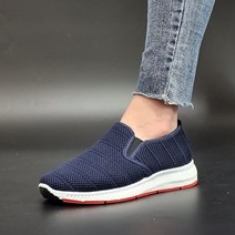 발편한 경량 메쉬 슬립온 3cm (225-280 남녀공용 블랙 네이비) 끈없는 운동화