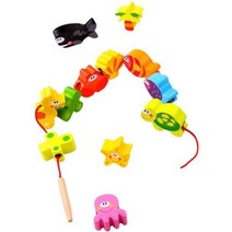 바다동물 원목블록 실꿰기 실꿰기놀이 실끼우기 실꿰기장난감 실놀이 실꿰기완구 장난감 어린이장난감 완구 아동장난감