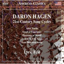 [CD] Lyric Fest 대런 하겐: 21세기 연작 가곡집 (Daron Hagen: 21st-Century Song Cycles - After Words...