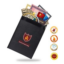 서류도장보관가방 다용도 방화 방수 문서 보관 도장케이스 비즈니스 휴대용 봉투 돈 가정 및 사무실 브래킷 귀중하고 안전한 높이 Tem 보호기 28*38cm