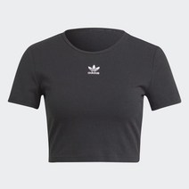 아디다스 W 반팔 크롭티 RIB TEE 블랙