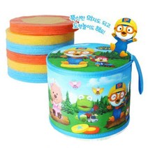 뽀로로 가벼운 휴대용 도형퍼즐 의자 체어 스툴 키높이 안전함 공부 유치원