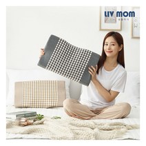 [리브맘] 3D 메모리폼 경추베개, 선택:05.체크핑크