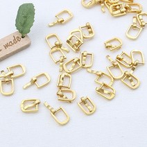 짱패브릭 인형옷부자재)(4개) 5mm 라운드버클, 골드